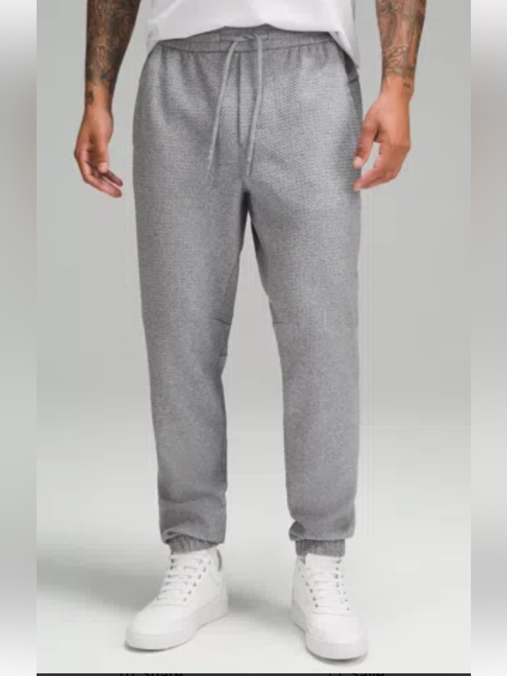 Lululemon Ease The Day Joggers Men’s Small Gray Double Knit Textured
